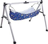 MACKLON NRI Stainless Steel Ghodiyu Born Baby Sleep Swing Cradle cot with Hammock (Set of 1)