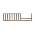 Evolur Stilnovo Mid-Century Convertible Crib Toddler Guard Rail In Windsor Oak Grey, Full Assembly, Lasting Quality, Converts Cribs To Toddler Bed, Solid Wood Construction