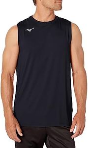 Mizuno Men's Standard Sleeveless VB Jersey, Black, Large