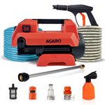 AGARO Icon High Pressure Washer, Car Washer, 1800 Watts Motor, 125 Bars, 6.5L/Min Flow Rate, 8 Meters Outlet Hose, Portable, Car, Bike and Home Cleaning Purpose, Red