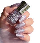 DeBelle Gel Nail Polish | Non UV Gel Finish | Seaweed Enriched | High color Payoff | Holo Chunky Sugar Finish | Toxic & Cruelty Free - 6ml (Tatiana Tassles)