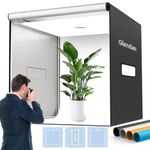 Glendan 40"x40" Light Box Photography, Large Photo Light Box with 3 Light Panels, 594 LED Beads, CRI >95, Professional Photo Booth Shooting Tent Kit with 4 Color Backdrops for Product Photography