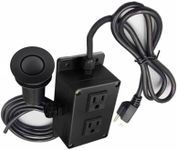 Strictly Sinks Dual Outlet Garbage Disposal Air Switch Kit – Sink Top Waste Disposer Control Box with Stainless Steel Push Button, 15A, 125/250V, for Kitchen Sink or Countertop (Matte Black)