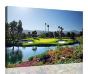 Indian Wells Golf Course Wall Art Picture Golf Course Poster Wall Decor for Living Room Bedroom Home Decorations Golf Artwork Canvas Prints Framed Ready to Hang(24''H x 36''W)