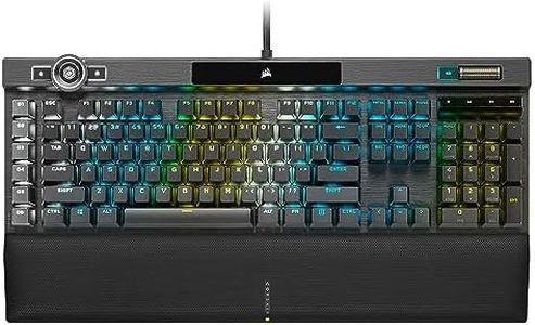 Corsair K100 RGB Optical-Mechanical Wired Gaming Keyboard - OPX Switches - PBT Double-Shot Keycaps - Elgato Stream Deck and iCUE Compatible - QWERTY NA Layout - Black