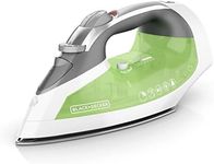 BLACK+DECKER Xpress Steam Iron, Tangle-Free Retractable Cord, Grey/Green, ICR06X