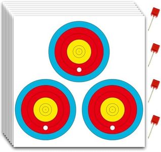 MOLFUJ Archery Targets Paper 3 Spot, New Las Version 30pcs/50pcs, Archery Target Pins Included, Bow and Arrow Targets for Hunting Backyard, Archery Target Practice Accessories