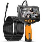 Teslong Dual Lens Borescope, NTS300 4.5inch Screen Endoscope Inspection Camera with 8mm Side-View Camera and Direct-View Camera 2-in-1 Probe(16.4ft, Waterproof IP67, 2600mAh Battery, 32GB TF Card)