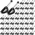 Bucherry 30 Pairs Plastic Shoe Trees Bulk Spring Shoe Stretcher Shaper Shoe Shape Keeper Inserts Holder for Men US Size 6-12, Black, US size 6-12