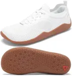 Men's Barefoot Shoes Minimalist Trail Running Sneakers Zero Drop Wide Toe Box Shoes for Men Deadlift Cross Gym Walking Training Shoes White