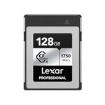 Lexar Professional SILVER Series 128GB CFexpress Card, Type B CFe Card up to 1750MB/s Read, CF Card Adopt PCIe Gen3x2, CF Memory Card Compatible with DSLR, Backward with XQD Camera (LCXEXSL128G-RNENG)