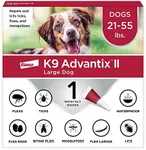 K9 Advantix II Large Dog Vet-Recommended Flea, Tick & Mosquito Treatment & Prevention | Dogs 21-55 lbs. | 1-Mo Supply