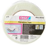 tesa 60100 Fibreglass Joining And Plastering Scrim Tape, 50 mm x 45 m
