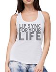 Lip Sync for Your Life - Womens Vest Tank Top - Drag Queen Race M white