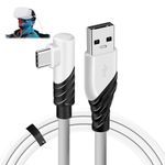 Link Cable 5M VR Headset Cable Compatible with Oculus/Meta Quest 2/Quest 3/Pro/Pico 4 Long Cable for PC/Steam VR Games 60W Fast Charging USB 3.2 A to Type-C 5Gbps High Speed PC Data Transfer Cord