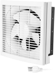 Fanspex 10" Shutter Exhaust Fan, 490CFM Window or Wall Mount Ventilation Fan for Greenhouse, Attic, Garage, Bathroom, Kitchen