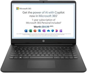HP Stream 14" Laptop | Intel N4120 Processor | 4 GB RAM | 64 GB eMMC | Intel UHD Graphics | HD Display | Dual Speakers | Microsoft 365 Personal 12 month included | Win 11 | Jet Black | 14s-dq0000sa