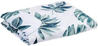 NoJo Super Soft Green and White Palm Leaf Nursery Crib Fitted Sheet