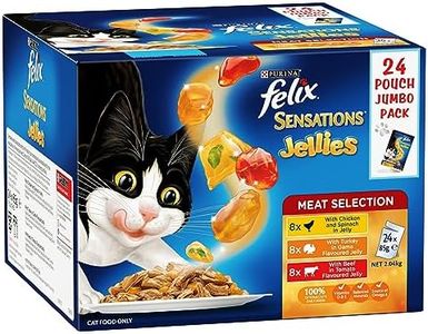 FELIX Sensations Adult Wet Cat Food Meat Selection Jellies 24x85g