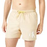 Calvin Klein Men Swimming Trunks Long, Off-White (Sunday Pastry), S