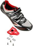 Venzo Bicycle Men's Road Cycling Riding Shoes - 3 Straps - Compatible with Peloton Look Delta & Shimano SPD-SL - Perfect for Road Racing Bikes Black Color 40