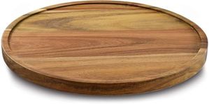 9" Acacia Wood Lazy Susan Organizer