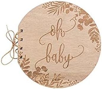 Artifetes Livre d'or Bois Oh Baby Rond 16X16.5CM 68P Naturel