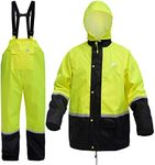 RainRider Rain Suits for Men Waterproof Breathable Rain Gear Durable Oxford Rain Jacket Coat with Pants, Yellow, 3X-Large