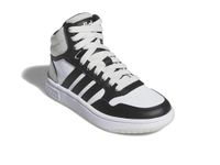 adidas Unisex-Kids Hoops Mid Top, White/Black/Halo Silver, 5