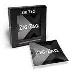 Zig-Zag - Glass Ashtray, Premium Quality Shatter Resistant Glass Ashtray, 3 Designs Cigarette Tabletop Ash Tray, Indoor and Outdoor Use, (Black)