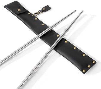 Stainless Steel Drum Sticks Ideal for Beginners to Build Strength, Speed, Control in Wrists and Arms, Great for Warm up, Drummer's Daily Practice Drumsticks Come with Drumsticks Bag