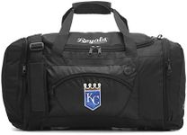 Concept One Accessories MLB Kansas City Royals Roadblock Embroidered Duffel Bag, 20-Inch, Black