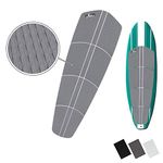 Own The Wave 12pc Customizable Traction Pads - Ultimate Grip with Stickiest 3mm Adhesive Guaranteed to Stick on All Boards - Surfboard, Longboard, SUP board, Skim board - with Wax Comb (Midnight Grey)