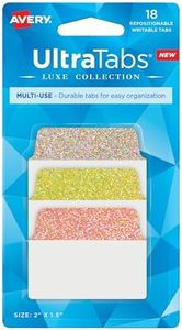 Avery Multi-Use Ultra Tabs, 2" x 1.5", Holographic Sunset Ombré Colors, 18 Repositionable Page Tabs (74148)