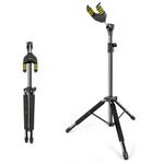 Linrax LS1 Folding Guitar Stand, Auto-Lock Guitar Holder, Adjustable Height and Base, Universal Floor Stand for Acoustic Classical Electric Guitar Bass Ukulele Banjo Mandolin, Tripod Display Rack