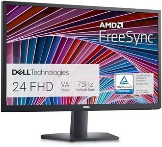 Dell Computer Monitor 24 inch FHD/Full HD (1920 x 1080) 16:9 Wide Aspect Ratio Display, AMD FreeSync, 75Hz Refresh Rate with Comfortview, Anti-Glare, HDMI - SE2422H - Black