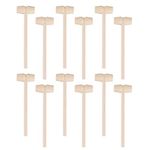 NUOBESTY 12 Pieces Mini Wooden Hammer Mallets, Mallets Hammers for Chocolate Breakable Heart ( Style 1 )