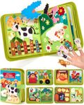 hahaland Busy Book for Toddlers 1-3 - Montessori Toys Busy Board for 1 Year Old Boy Gifts Girl Toys Educational Learning Quiet Activity Books Toddler Airplane Travel Toy 1-2 One Year Old Birthday Gift