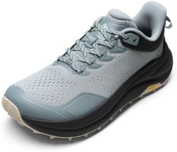 NORTIV 8 Men's Trail Running Shoes Wide Toe Box,Cyan Grey/Black,9 | Cushion Walking Barefoot Tennis Low Drop Workout Gym Cross Training Shoe Fashion Sneakers Whitney