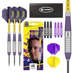 TARGET Darts Luke Littler Brass Steel Tip Darts Set – 22G Steel Tip Dart, The Nuke Player Edition Dart Set, Dart Accessories