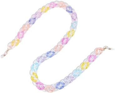 AOOLIA Acrylic Glasses Chain Holder for Women, Sunglasses Lanyard Necklace Decorative Chain Eyewear Retainer Eyeglass Strap (White)