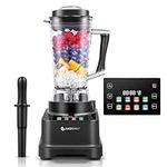 Amzchef Professional Blenders for Kitchen, 2000 Watts Home and Commercial Blender with Timer, Innovative LED Panel, 8 Functions for Smoothies