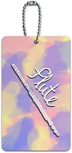 Flute - Musical Instrument Music Woodwind ID Tag Luggage Card Suitcase Carry-On