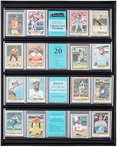 MCS 16x20 Inch Collector Card Wall Display, Holds 20 Sports Cards, Black (52894)