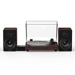 Fluance Reference RT85 High Fidelity Vinyl Turntable with PA10 Phono Preamp and Ai41 Powered 5" Bookshelf Speakers, Ortofon 2M Blue Cartridge, 90W Class D Amplifier, Bluetooth (Natural Walnut)