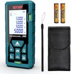 Distance Measuring Laser 165ft KEYTAPE Multifunction Measure Laser Ruler, Upgraded M/in/Ft/Ft+in Unit Switching Backlit LCD and Pythagorean Mode,DT50 Portable Handle Laser Distance Measurement Tool