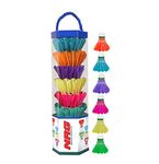 Padmawati Sports Feather or Plastic NRG Badminton Shuttlecock, Multicolour - Pack of 6.