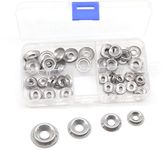 cSeao 110pcs Stainless Steel Finishing Cup Countersunk Washers Assortment Kit, 6#/ 8#/ 10#/ 12#
