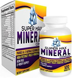 2-Month Multi Mineral Supplement (Iron Free) with 72 Trace Minerals - Supplements - Natural Multiminerals - Multimineral Complex - 120 Tablets