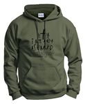 I Am Not Ashamed Romans 1:16 Verse Long Sleeve Front Pocket Hoodie Sweatshirt, Military Green, Medium